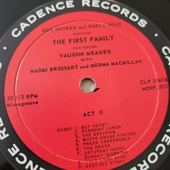 BOB BOOKER EARLE DOUD The First Family LP Vinyl 1962 Cadence Record CLP 3060 LP9 - Picture 6 of 9